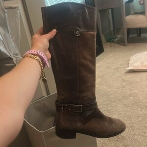 Brown Knee-High Leather Boots